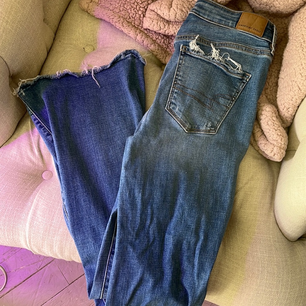 American eagle super HI-RISE flare jeans